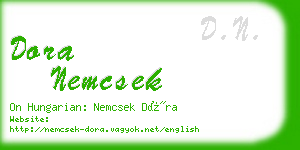dora nemcsek business card